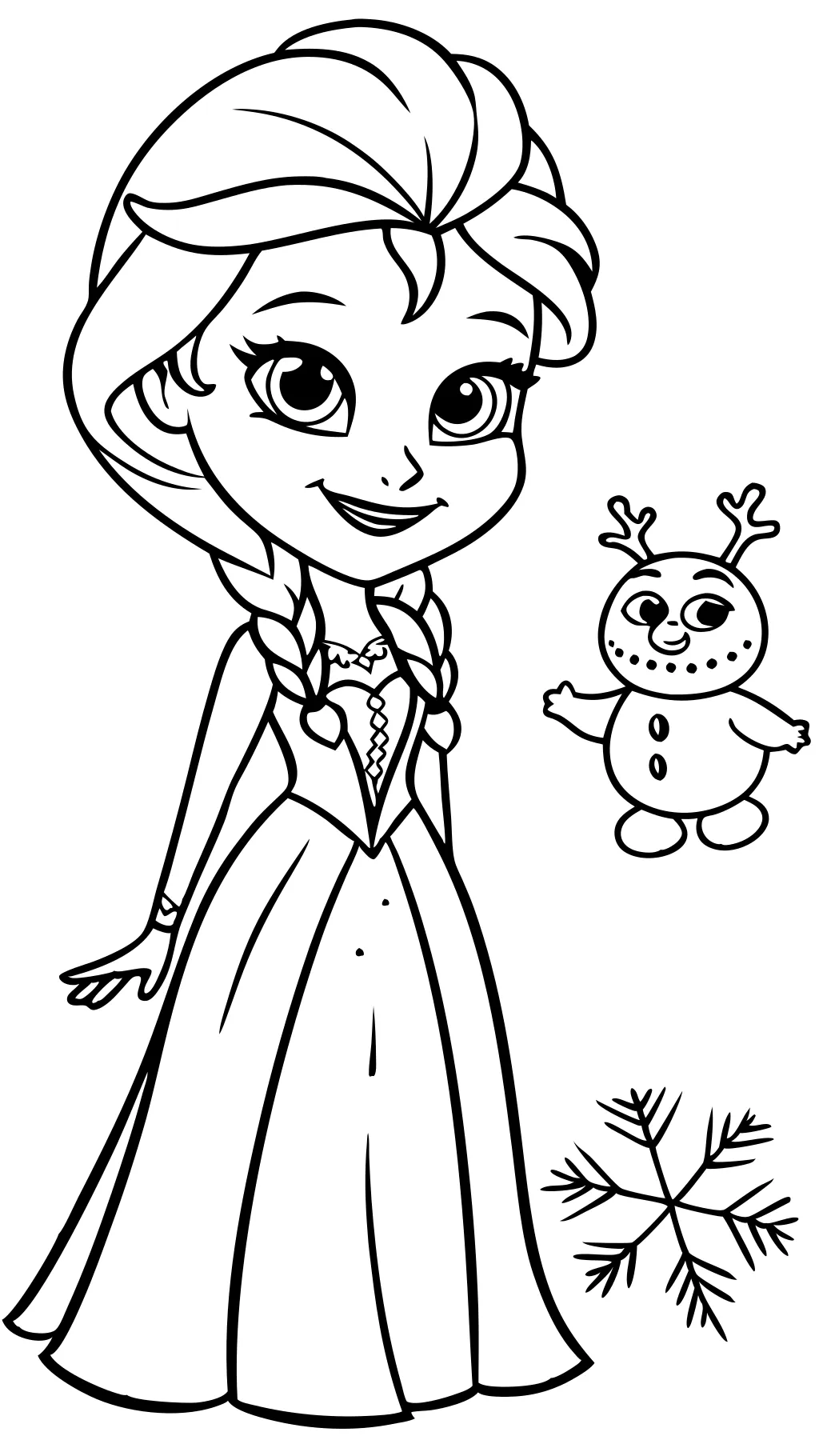 páginas para colorear imprimibles gratis de Elsa de Frozen